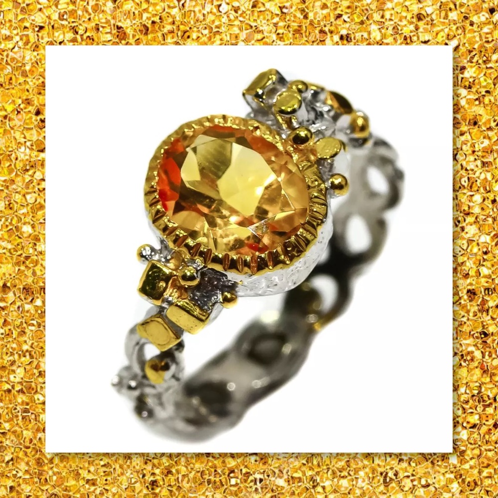 JUST IN🆕 Citrine 925 Silver Gorgeous Ring